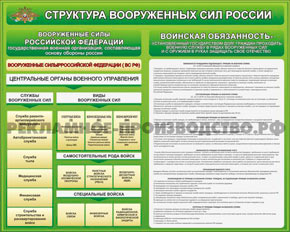 Школьный стенд Структура вооруженных сил России