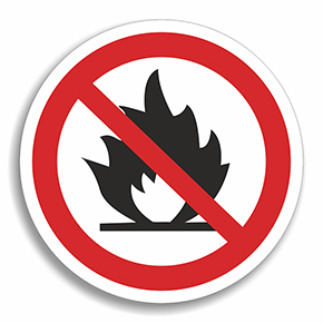 Табличка Запрещено разводить огонь