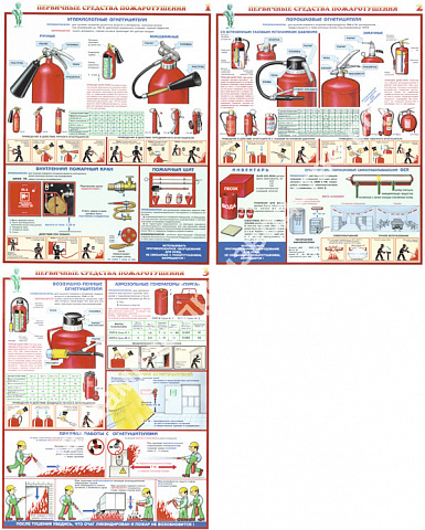 Пожарный стенд «Пожарная безопасность» комплект табличек